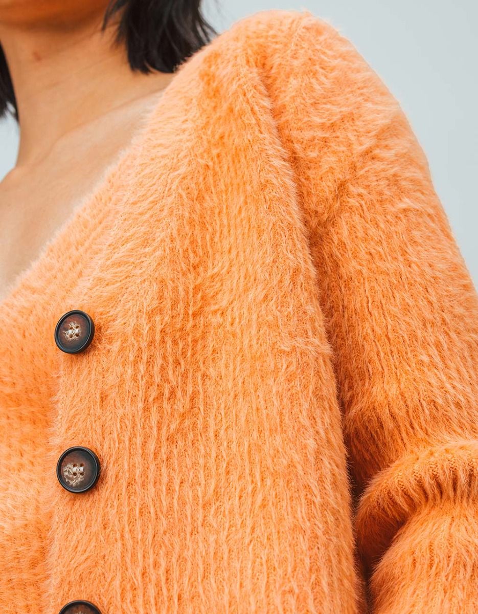 Celeste Fuzzy Cardi in Apricot_5