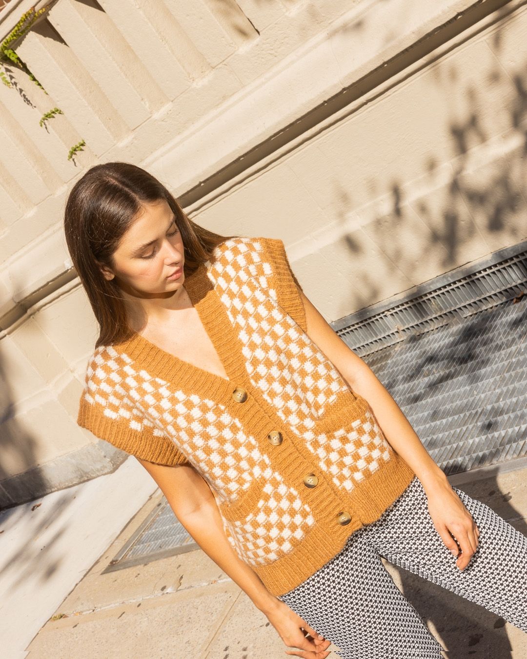 Checker Pocket Vest_5