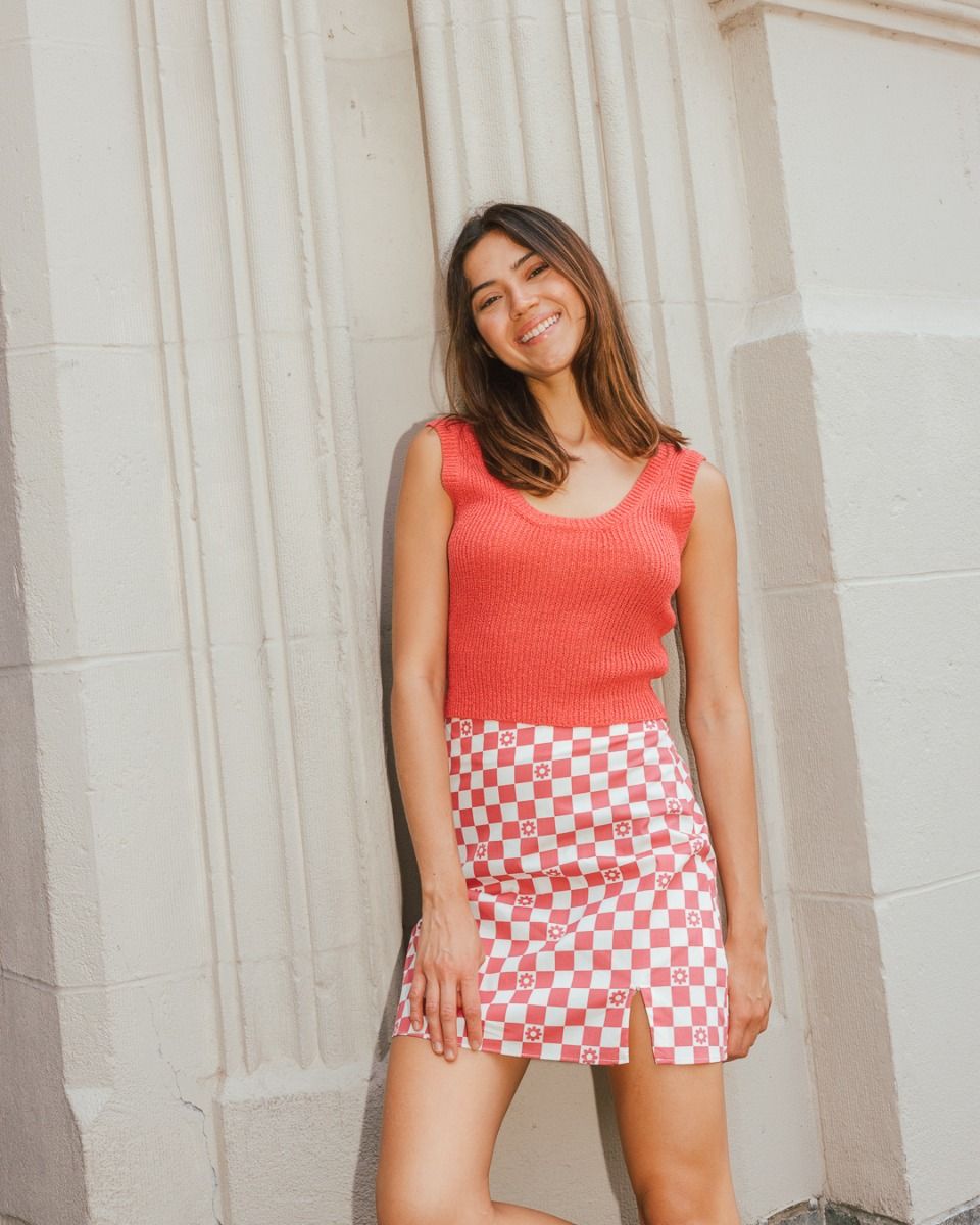 Checkerboard Mini Skirt_3
