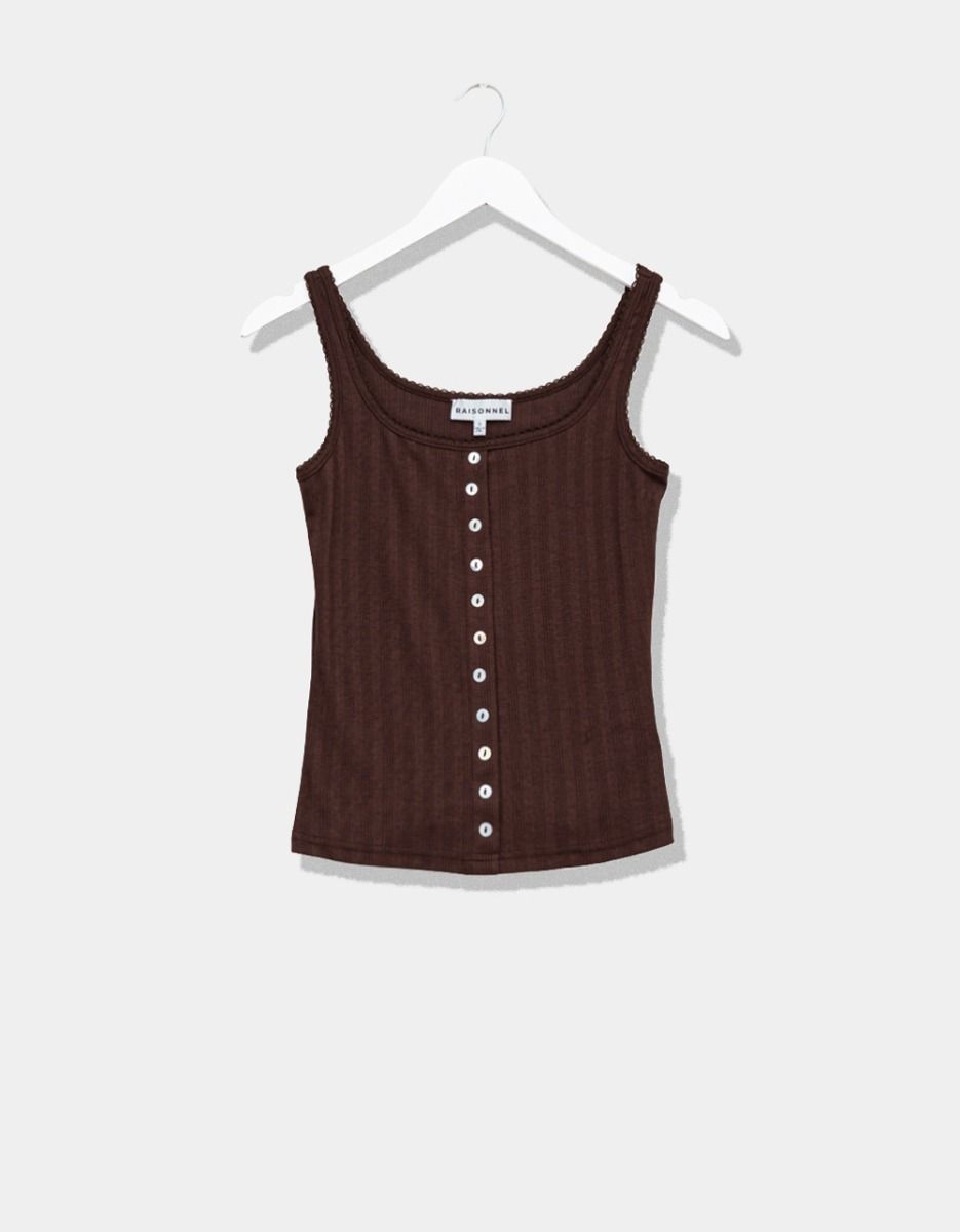 Choco Pointelle Cami_0