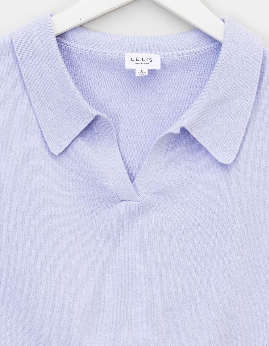 Chukka Collar Knit in Lavender_1