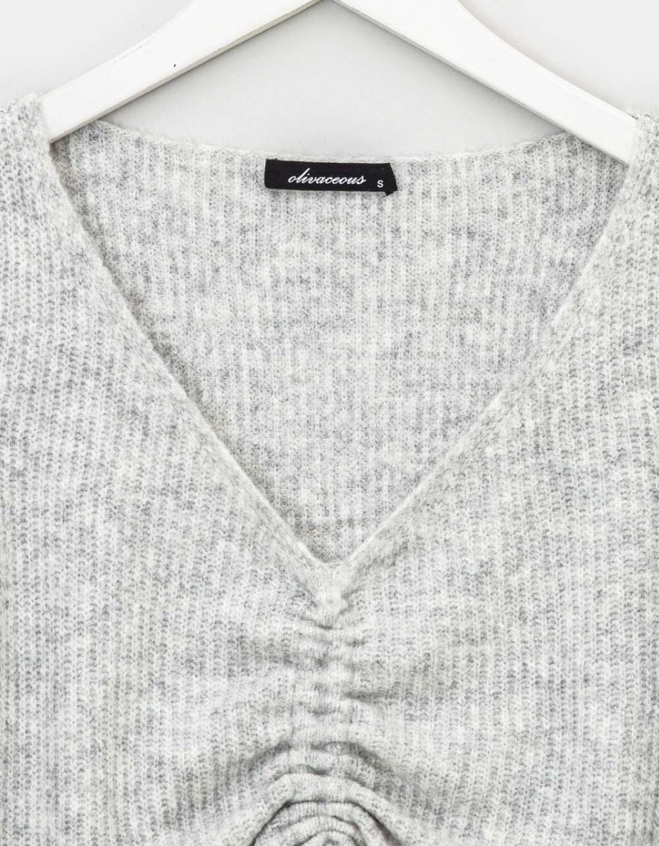 Cinch Sweater in Heather Grey_4