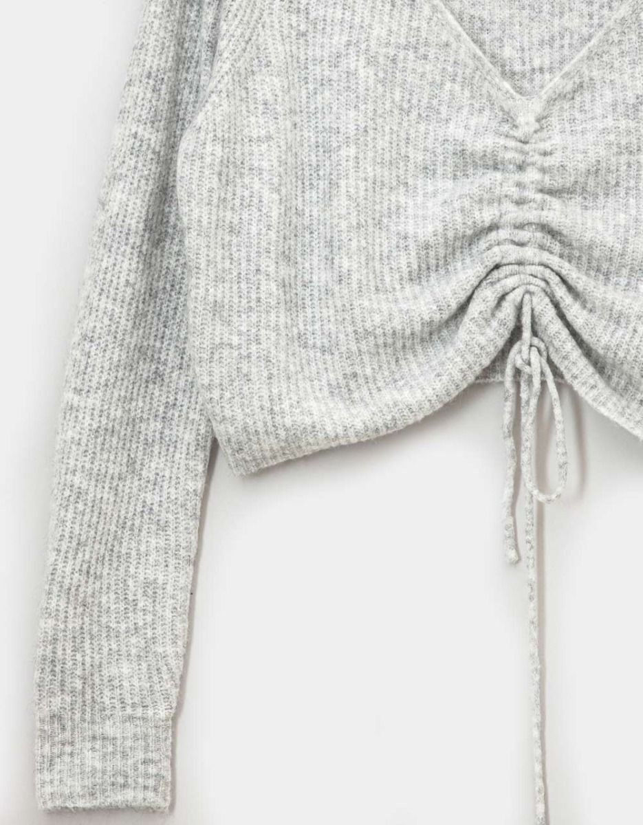 Cinch Sweater in Heather Grey_5