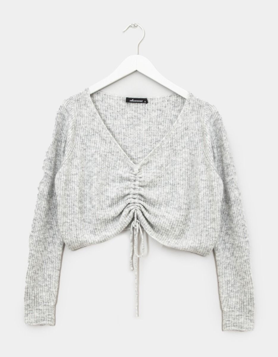 Cinch Sweater in Heather Grey_0