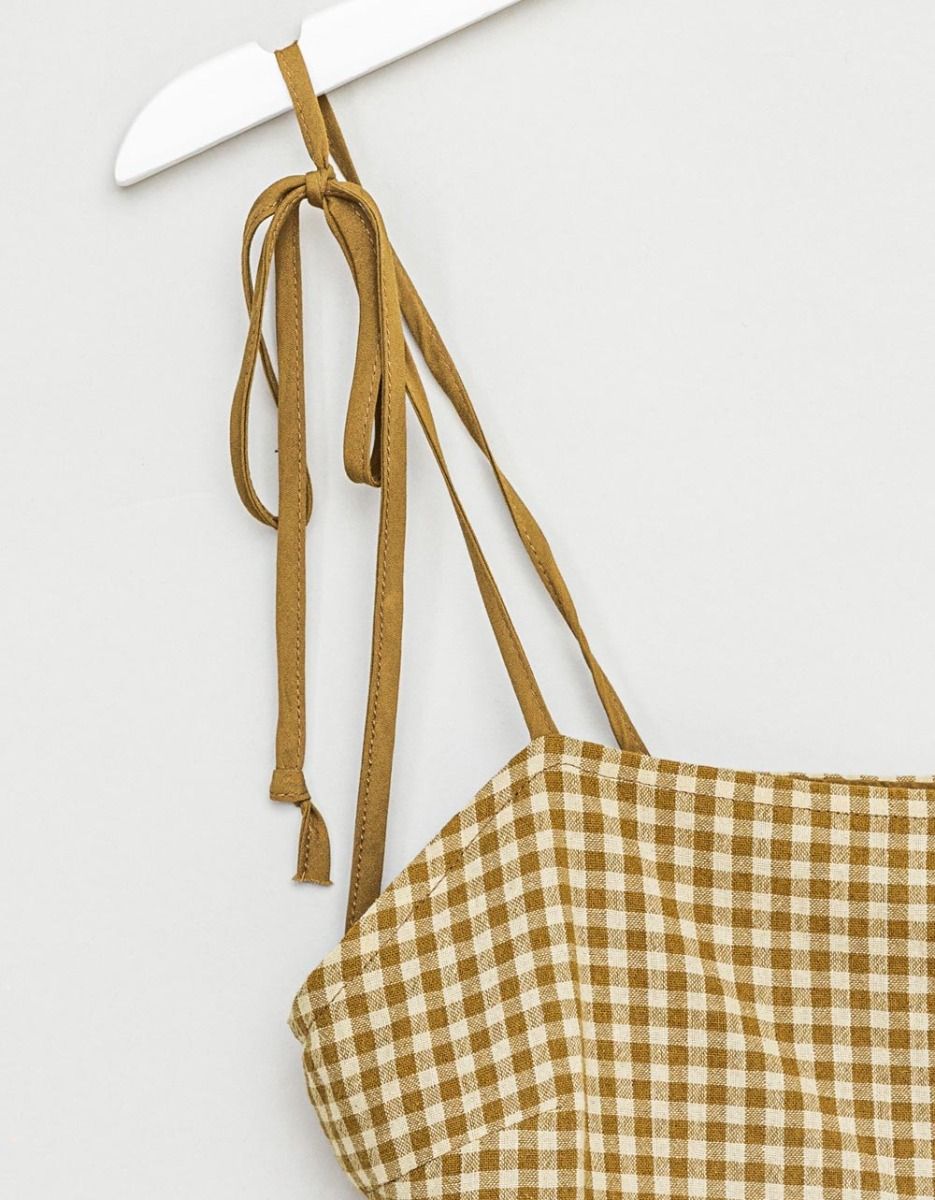 Clara Gingham Tie Top_2