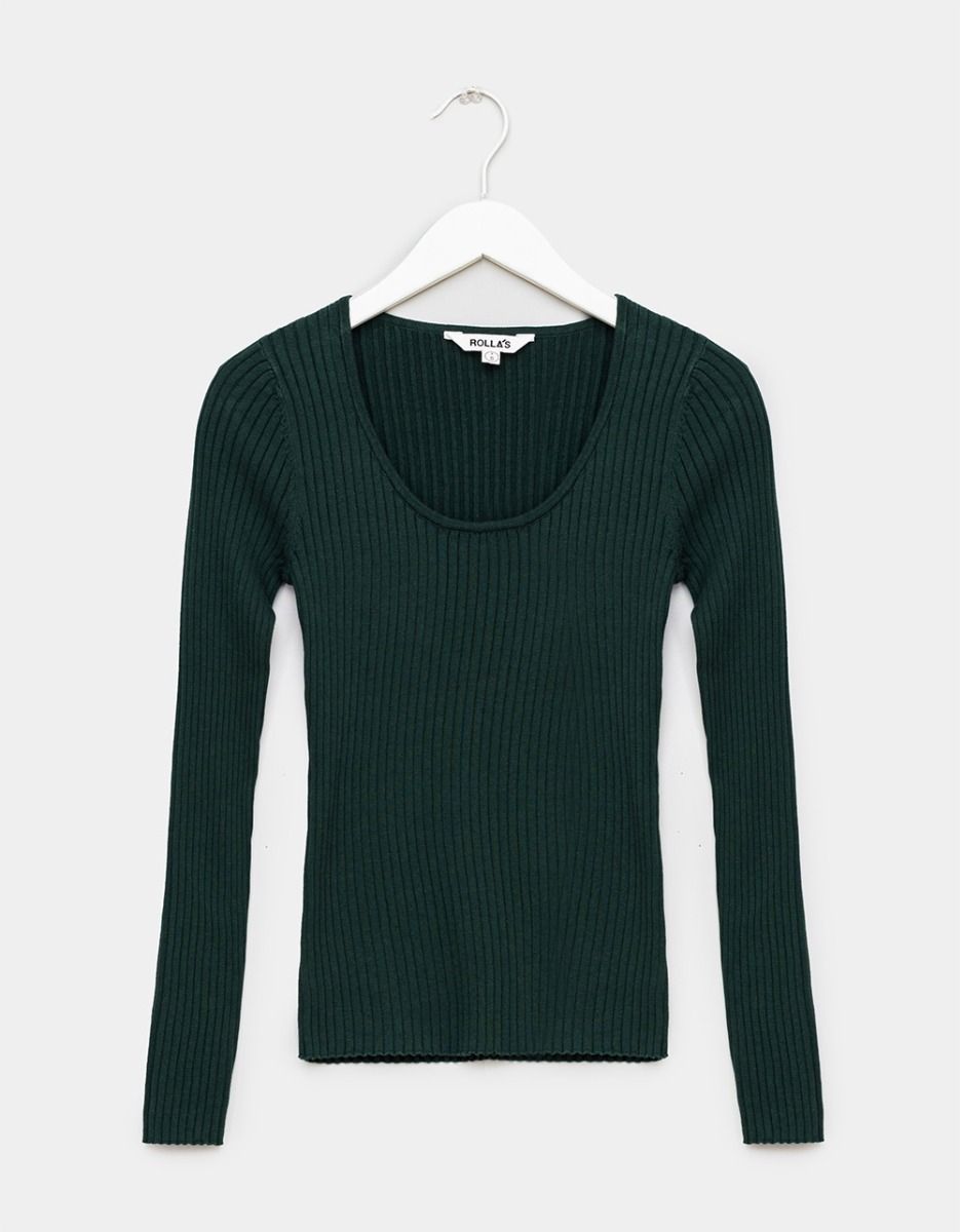 Classic Rib Sweater in Pine_0