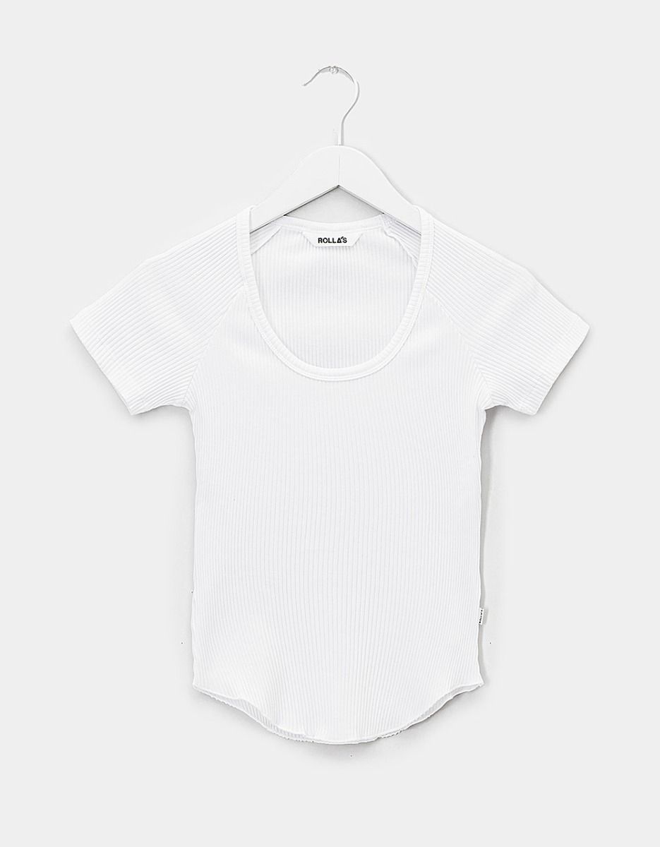 Classic Rib Tee in White_0