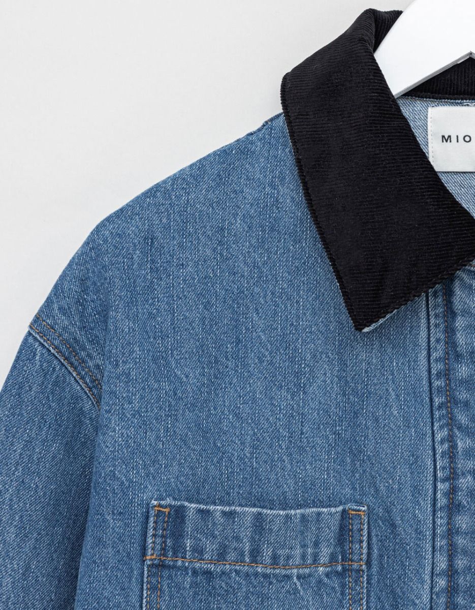 Cord Collar Denim Jacket_1