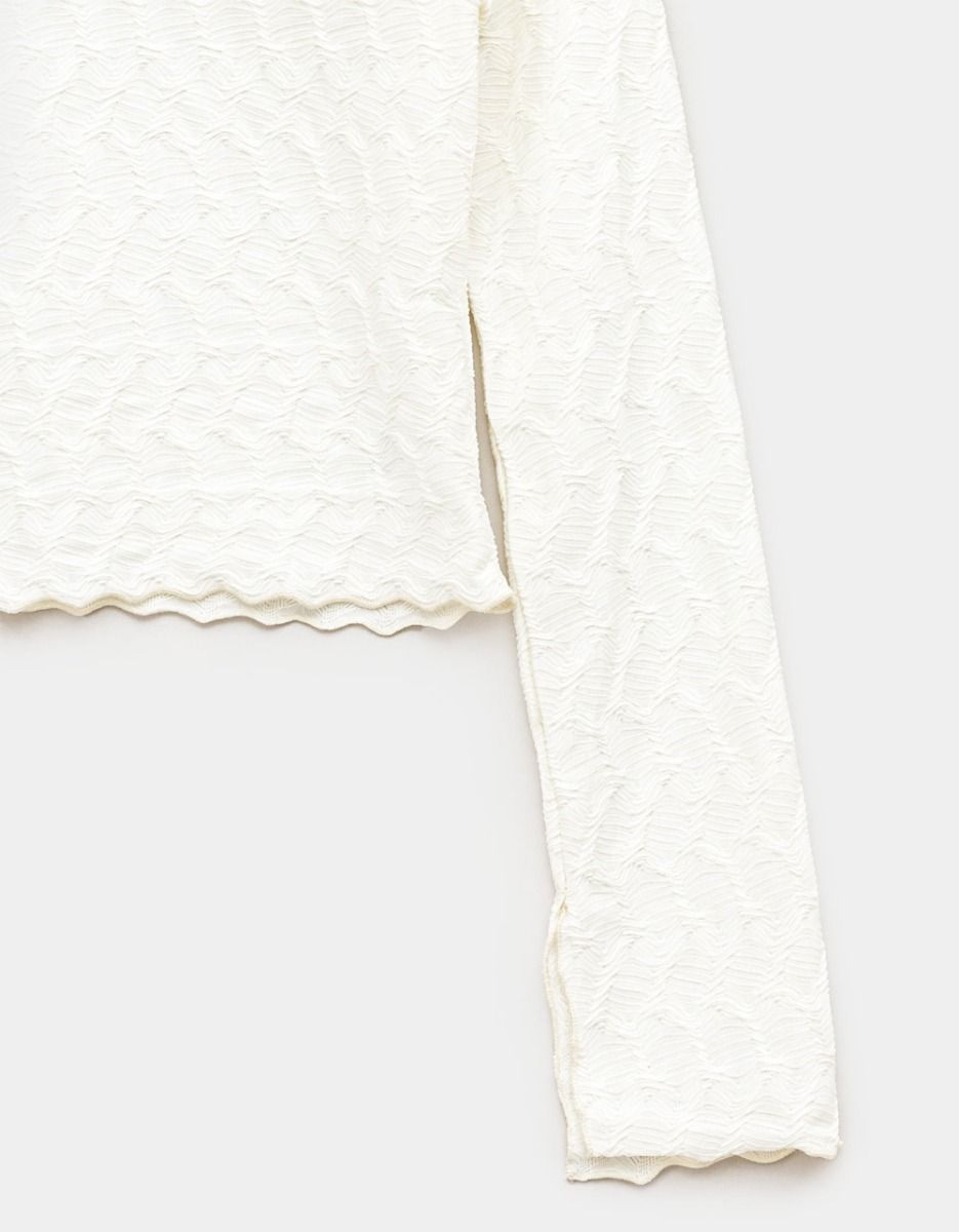 Creme Wavy Mockneck_1