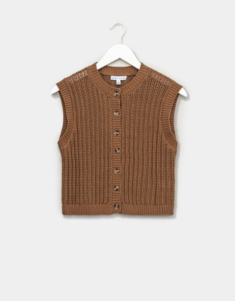 Crochet Button Vest_0