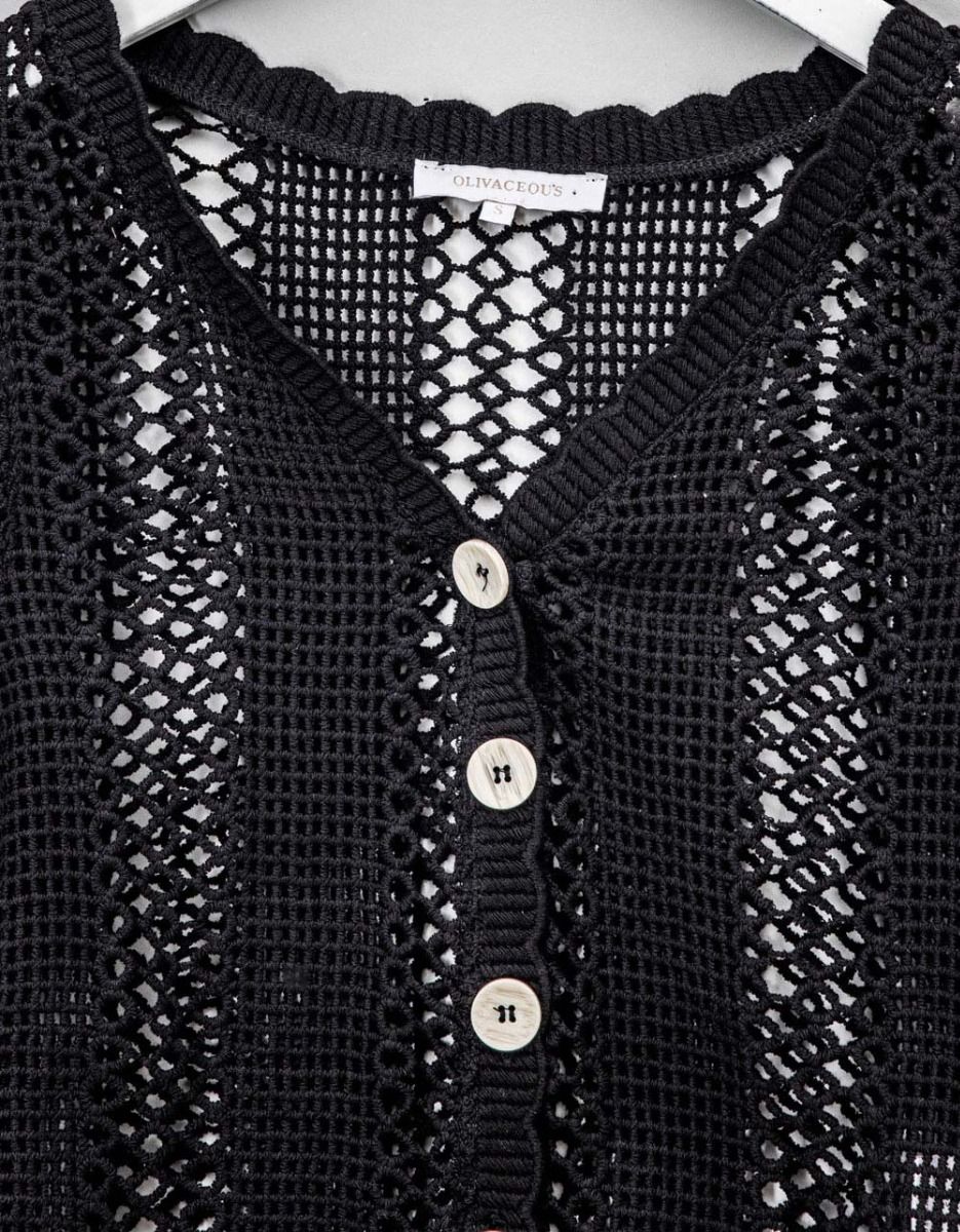 Crochet Vest in Black_5