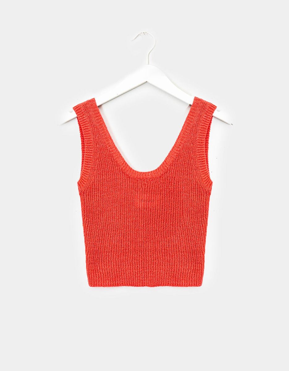 Crop Knit Tank_0