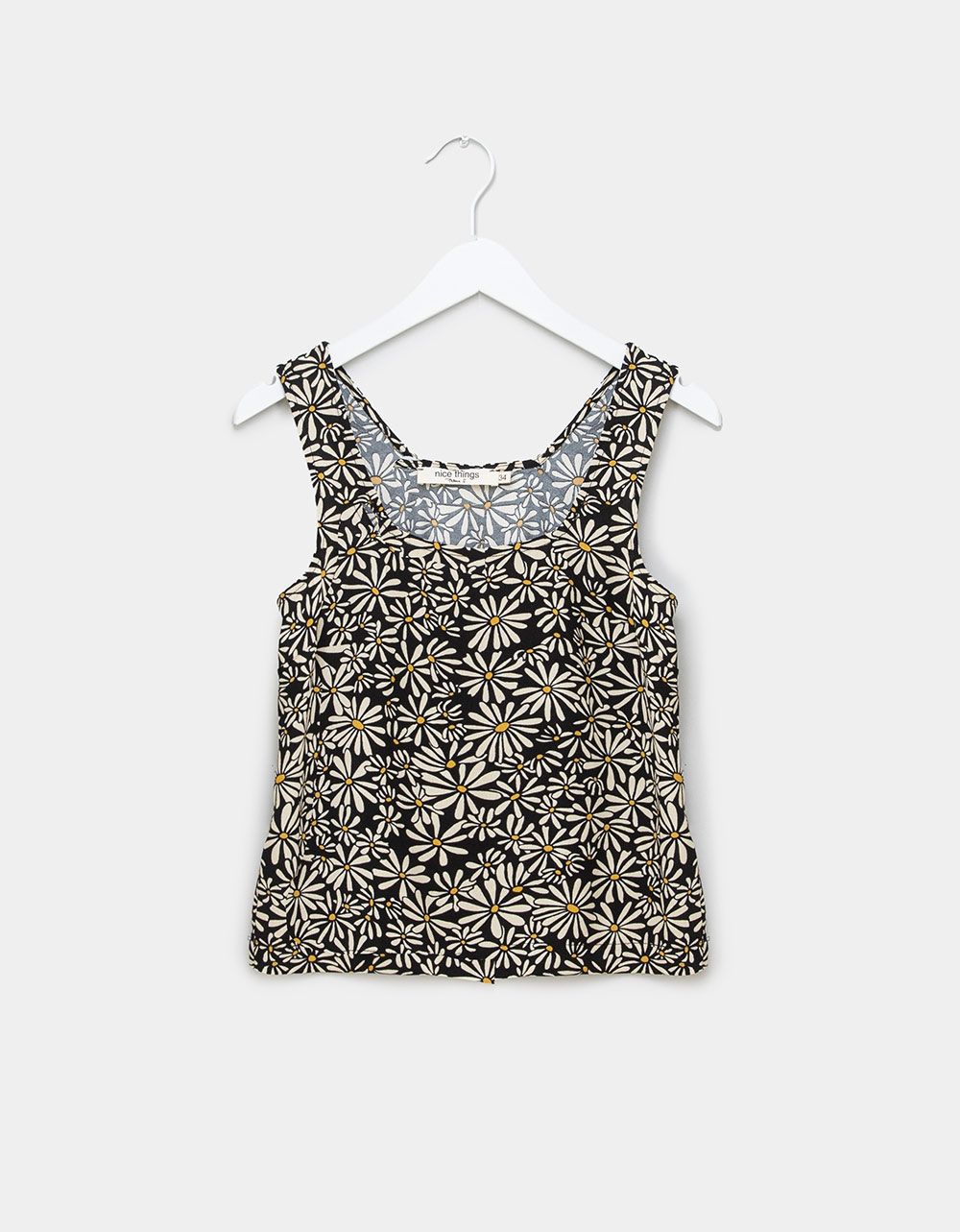 Daisies Print Top_0