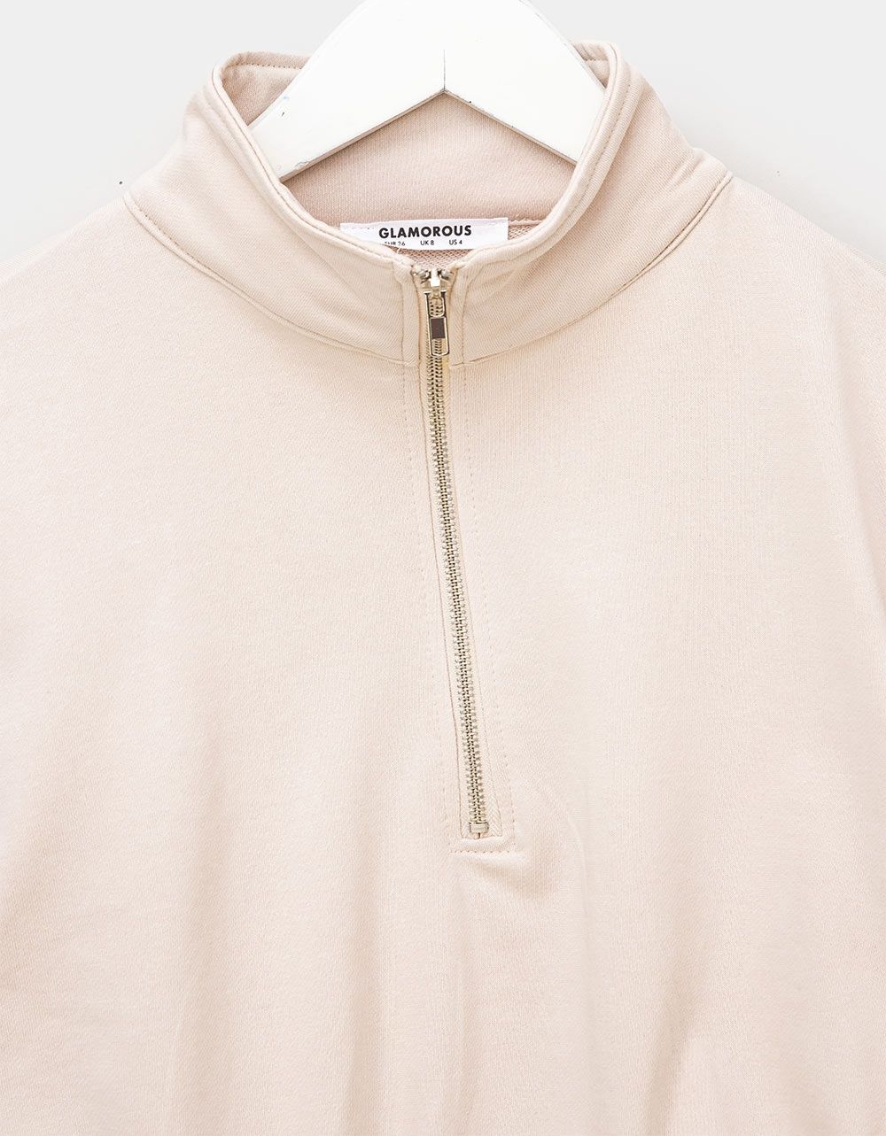 Dani Zip Sweatshirt in Stone_2