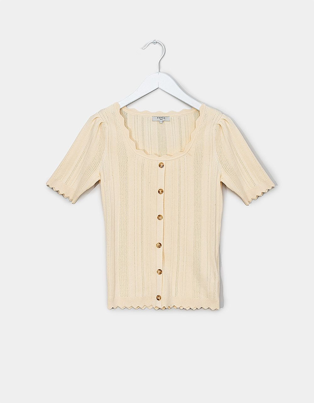 Danni Button Top in Biscuit_0