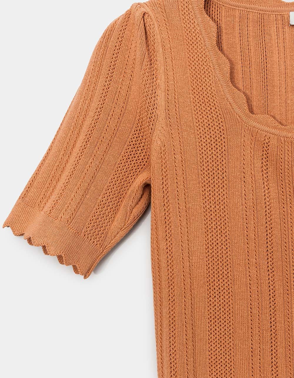 Danni Button Top in Brick_2