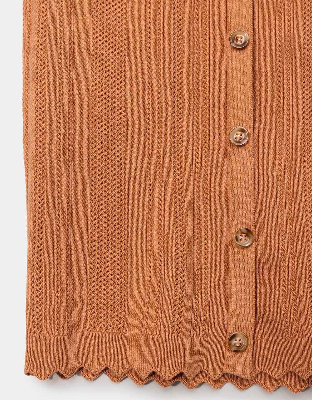 Danni Button Top in Brick_3