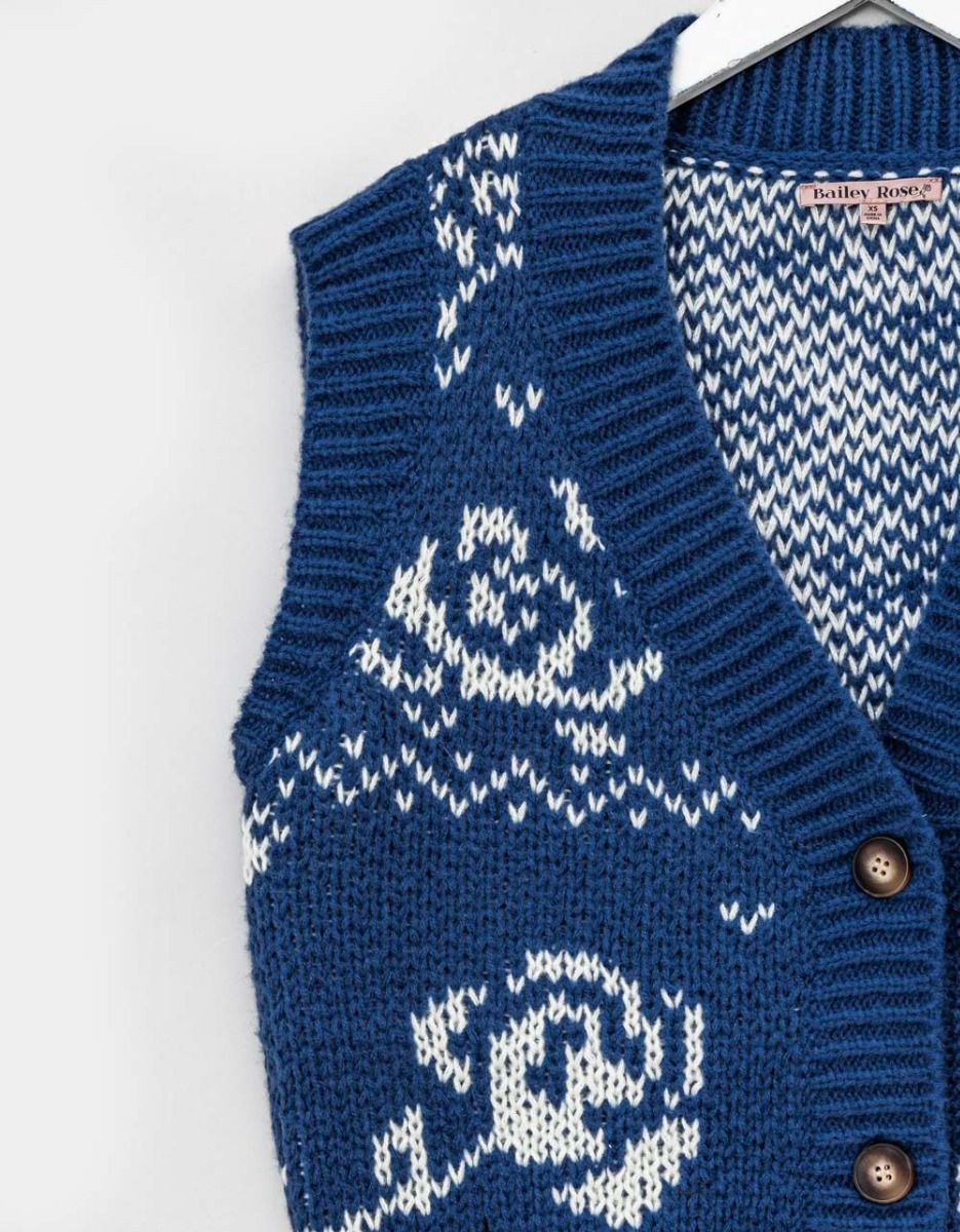 DeCru Rose Sweater Vest_1