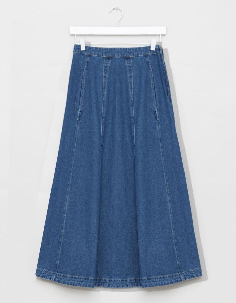 Denim A-Line Midi_0