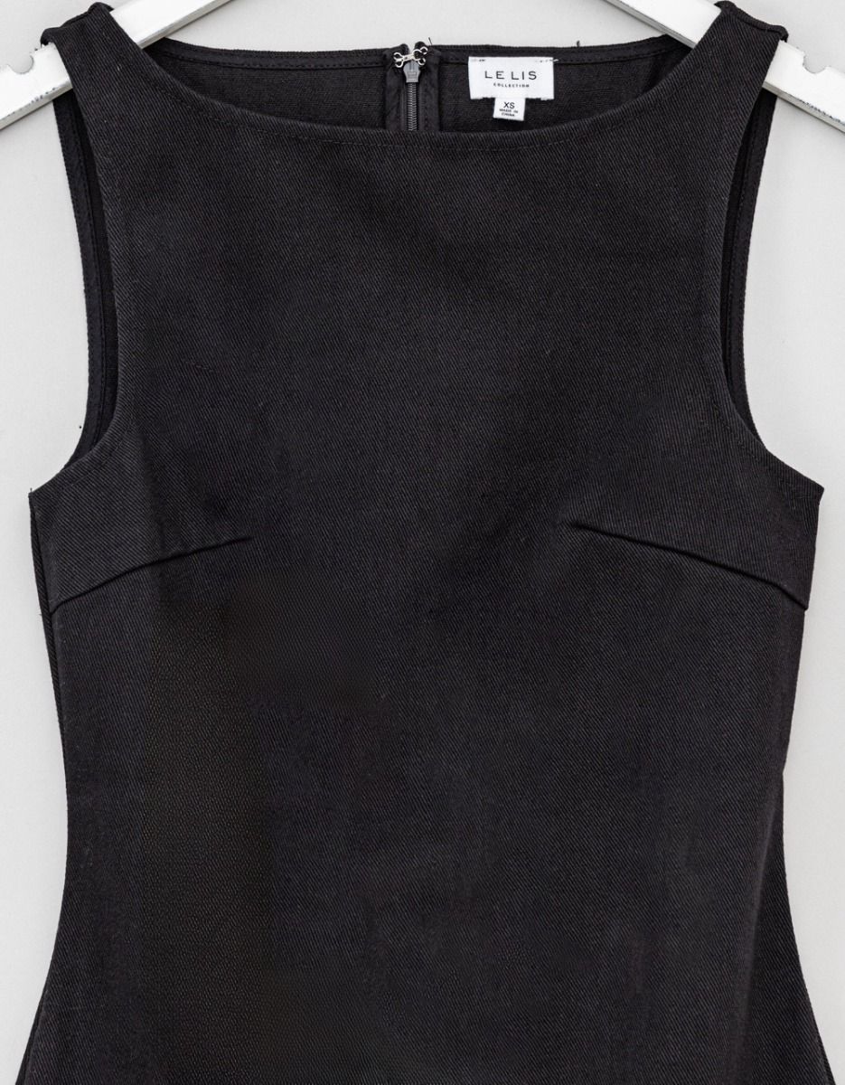 Denim Boatneck Mini Dress_1