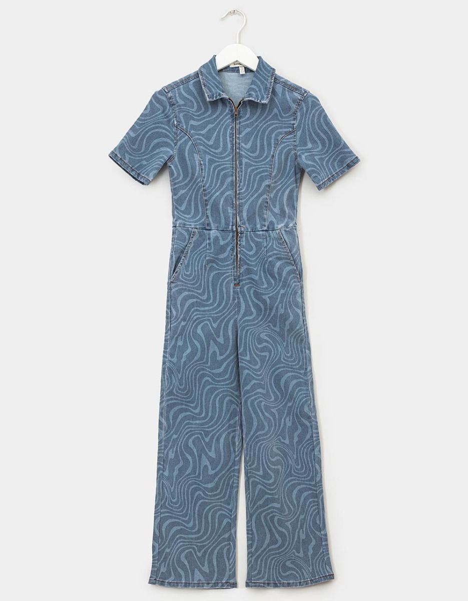 Denim Swirl Jumpsuit_0