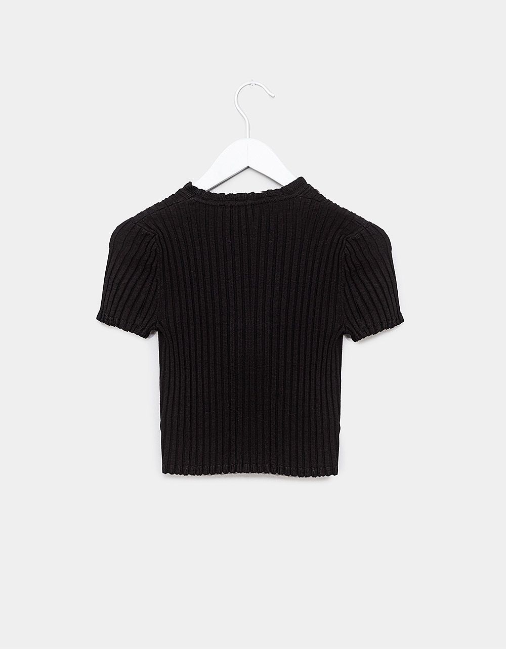 Deuce Button Top in Black_1