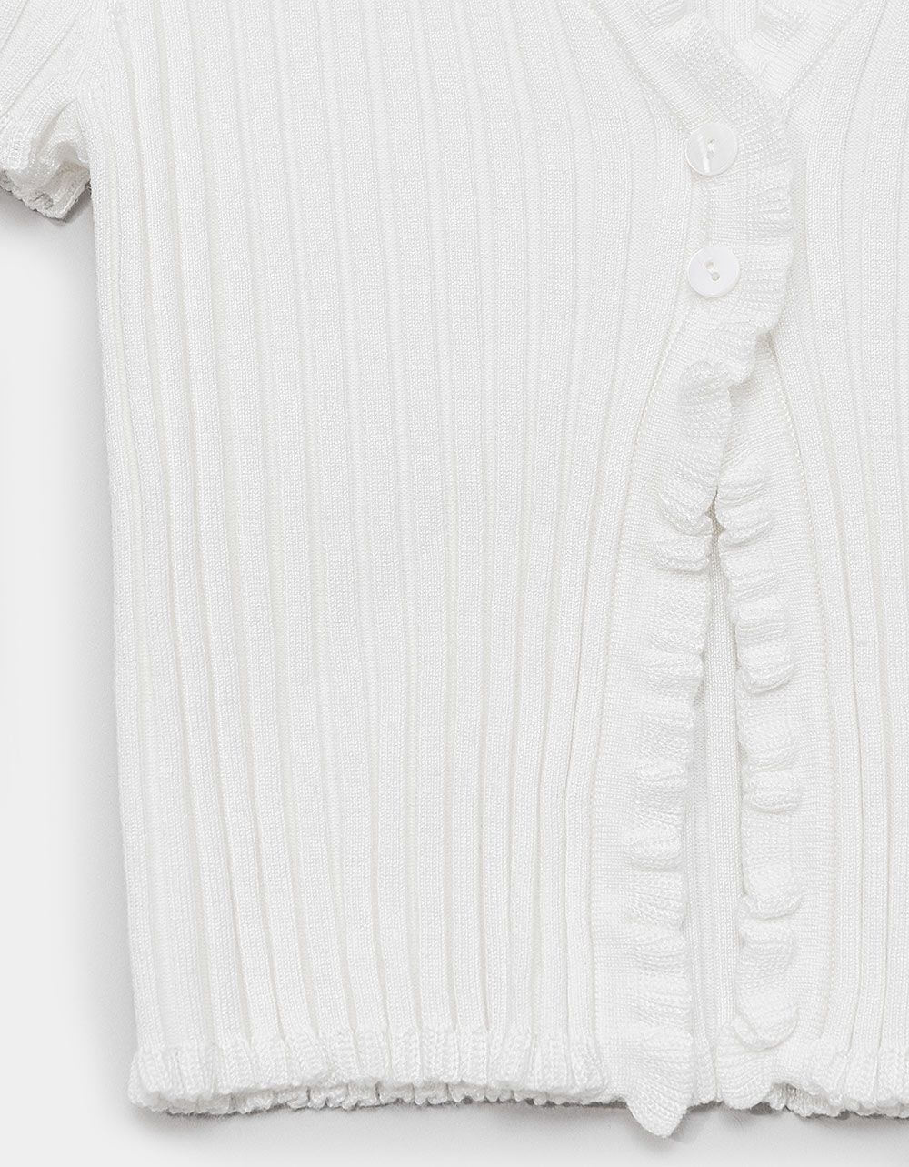 Deuce Button Top in White_2