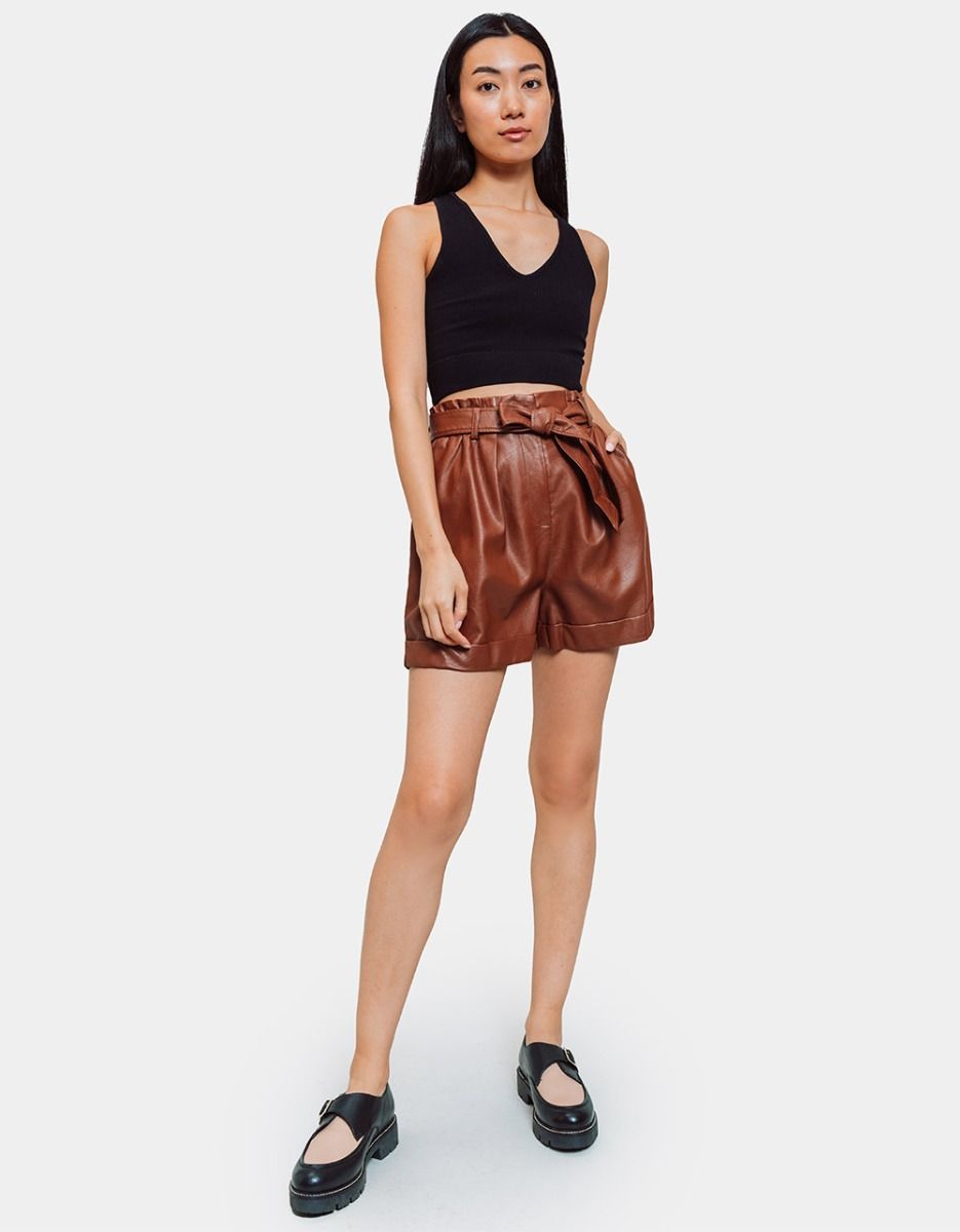 Dina Faux Leather Shorts_1