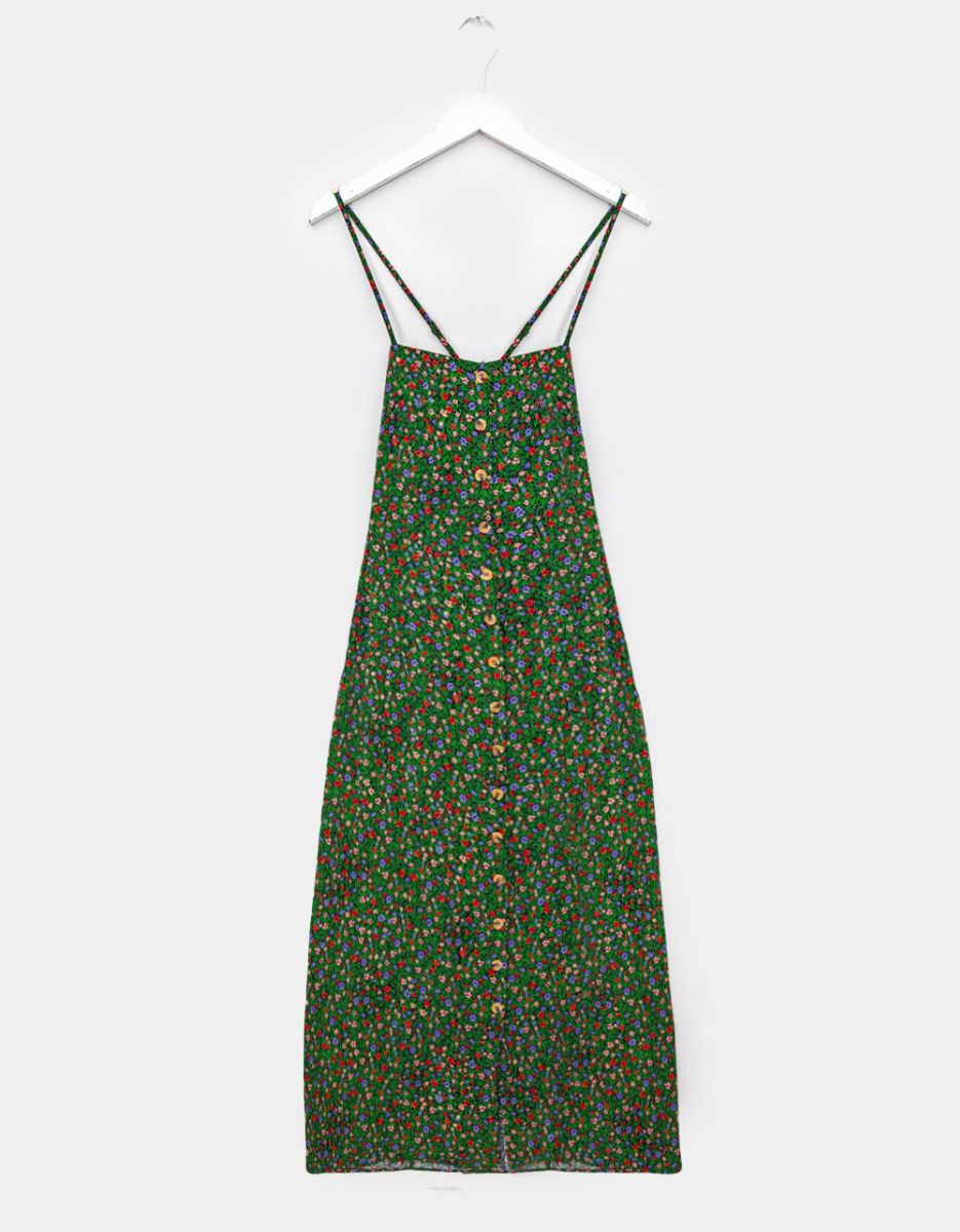 Ditsy Button Front Maxi_0