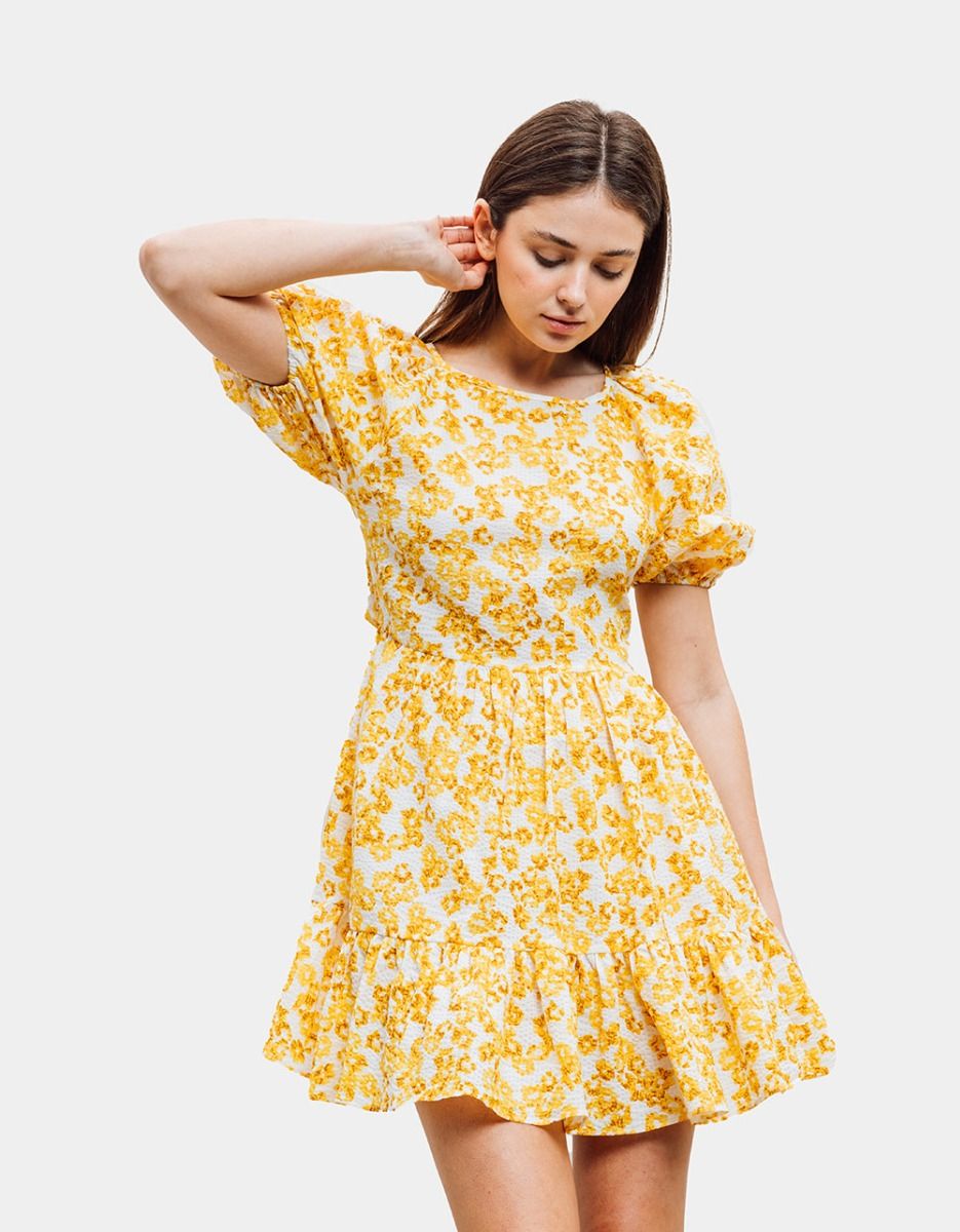 Ditsy Texture Mini Dress_1