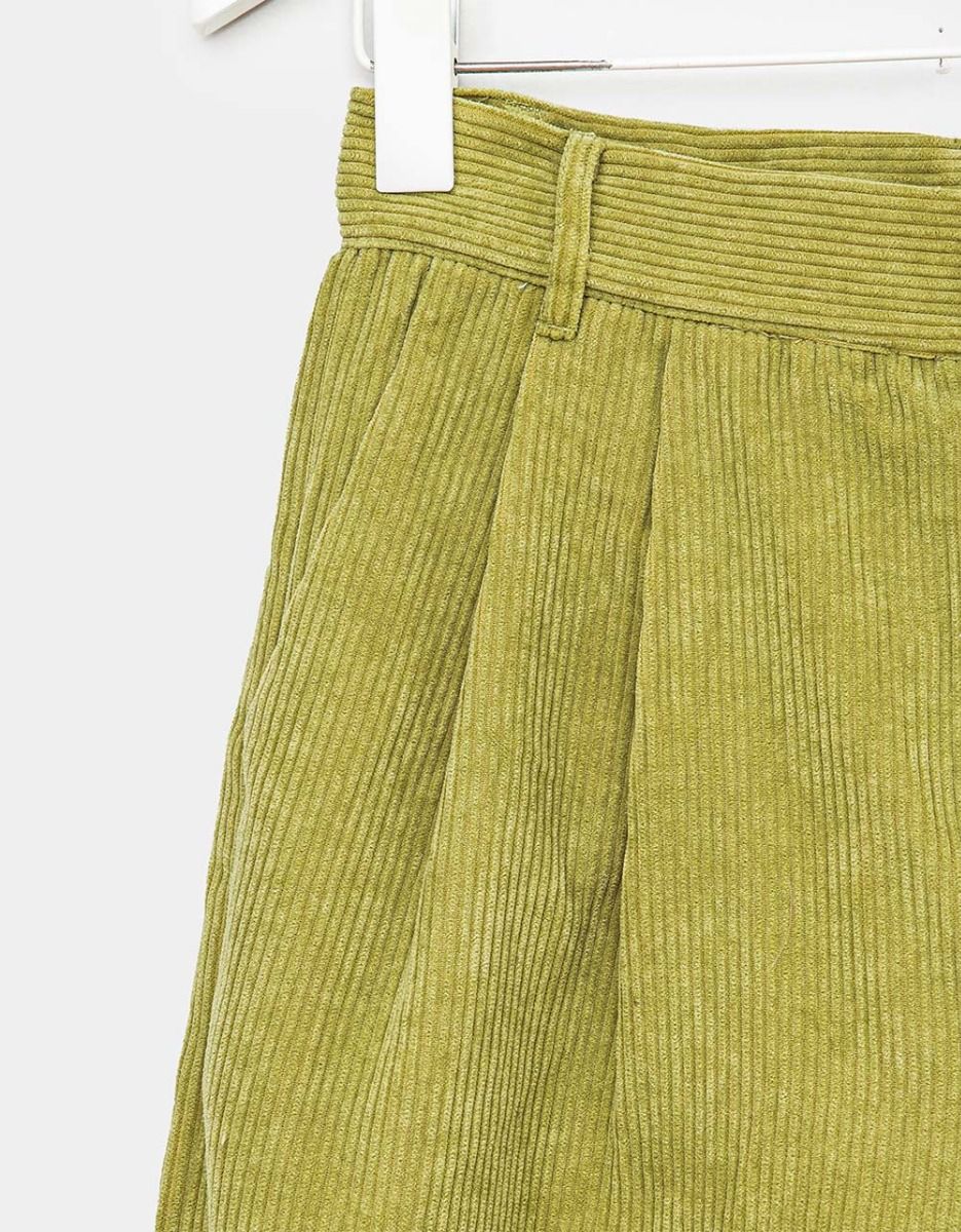 Dom Wide Leg Cord Trouser in Sage_1