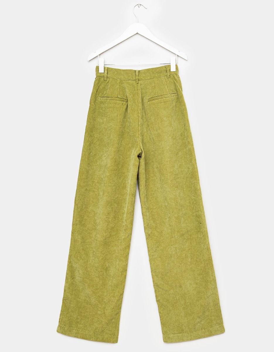 Dom Wide Leg Cord Trouser in Sage_5