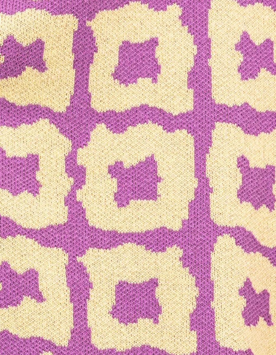 Donut Check Knit Cardi_4