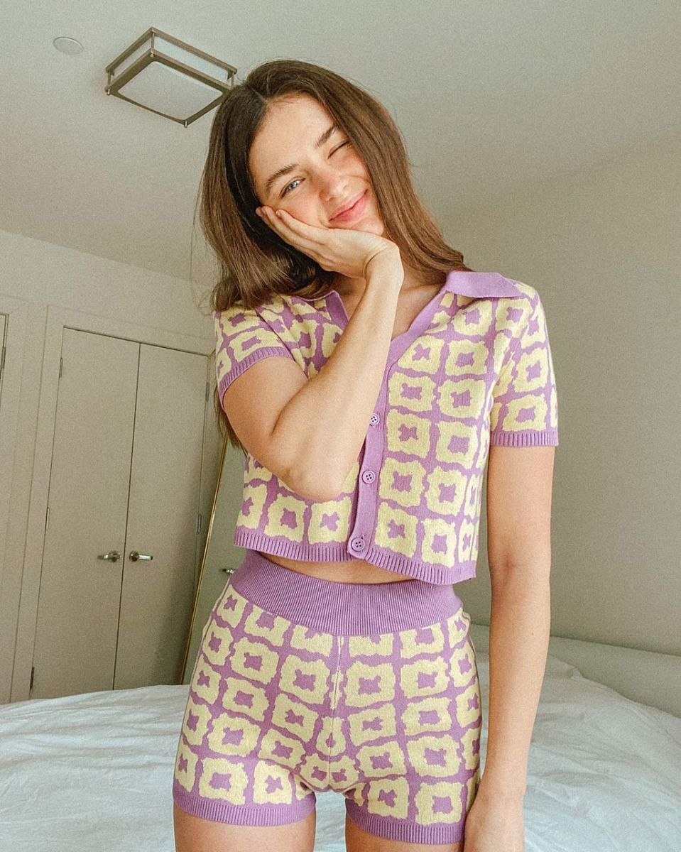 Donut Check Knit Shorts_2