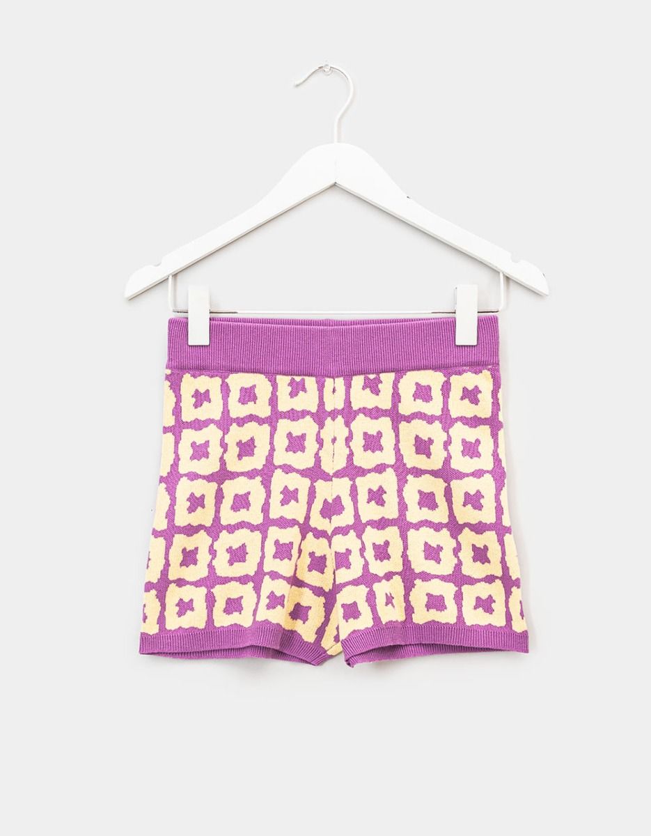 Donut Check Knit Shorts_0