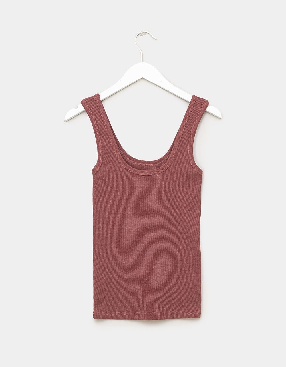 Echo Rib Tank in Burgundy_4
