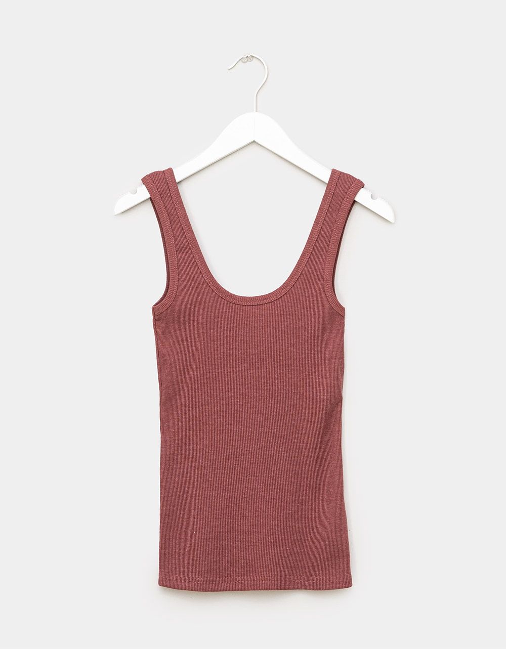 Echo Rib Tank in Burgundy_0