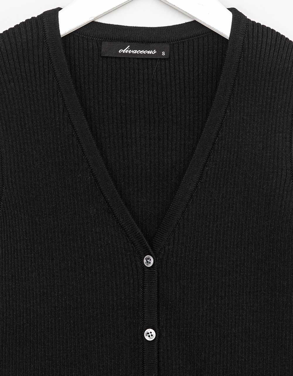 Elaina Sweater Vest in Black_2