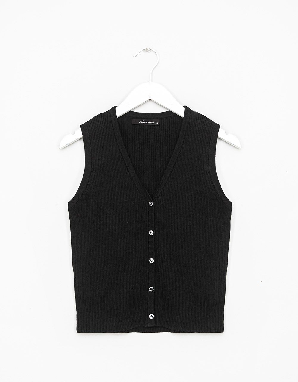 Elaina Sweater Vest in Black_0