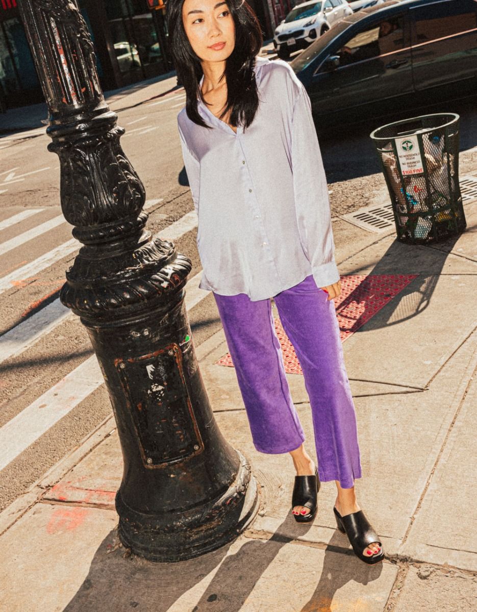 Elena Button Down in Lavender_2