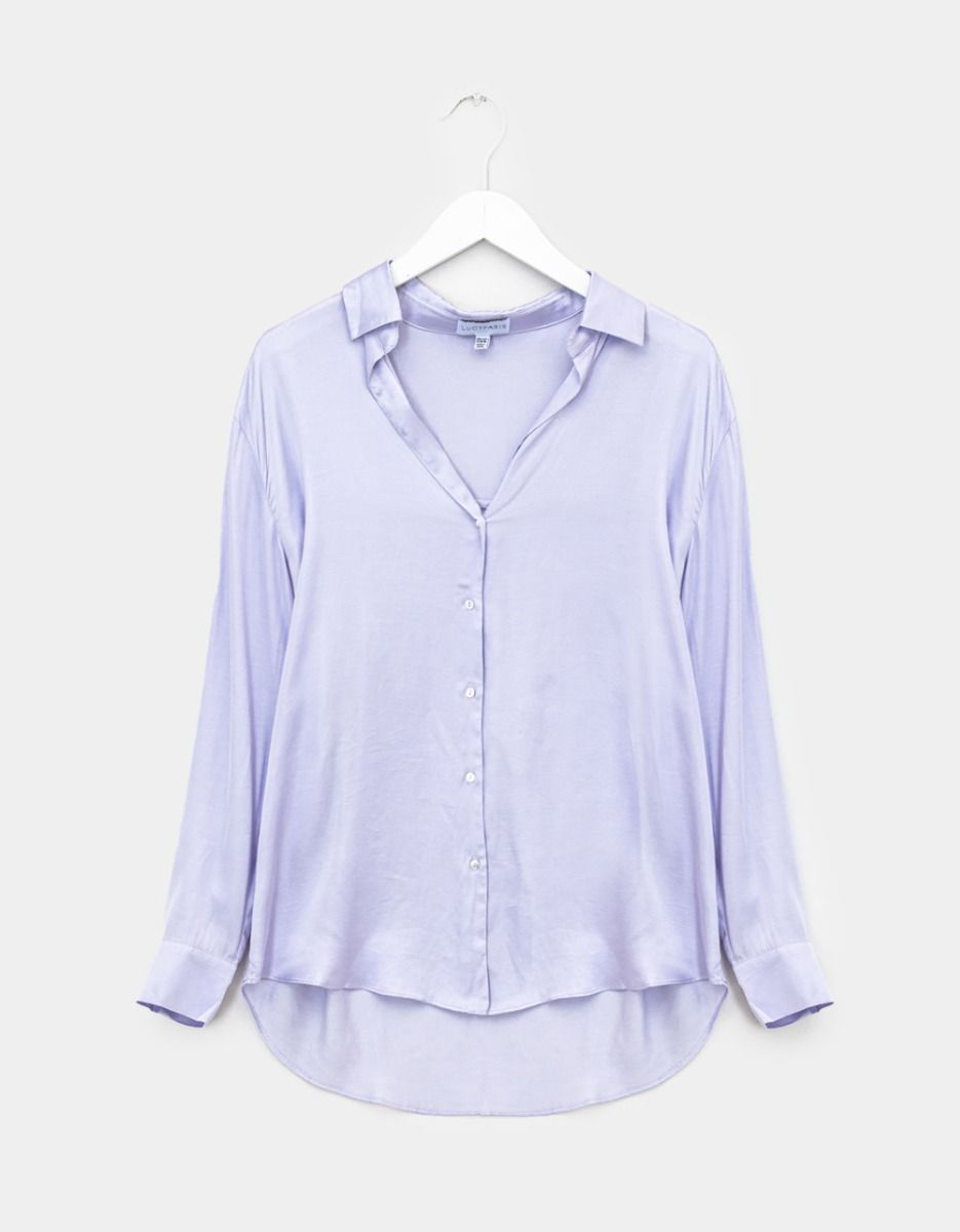 Elena Button Down in Lavender_0