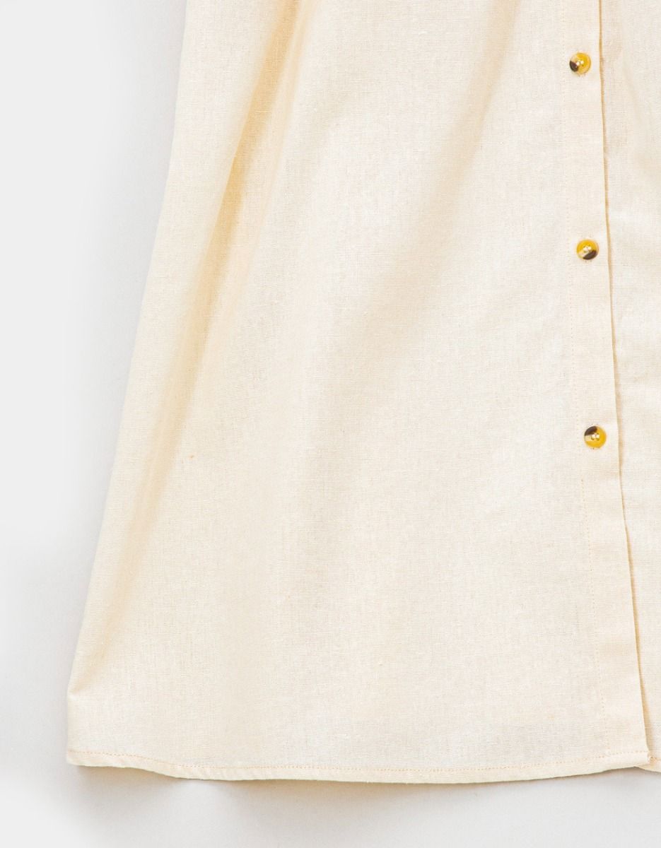 Eve Linen Dress in Cream_5