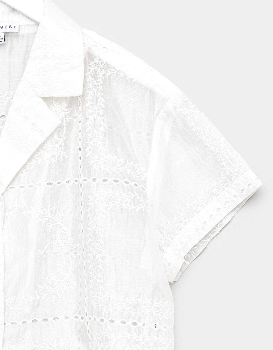 Eyelet Button Shirt_1