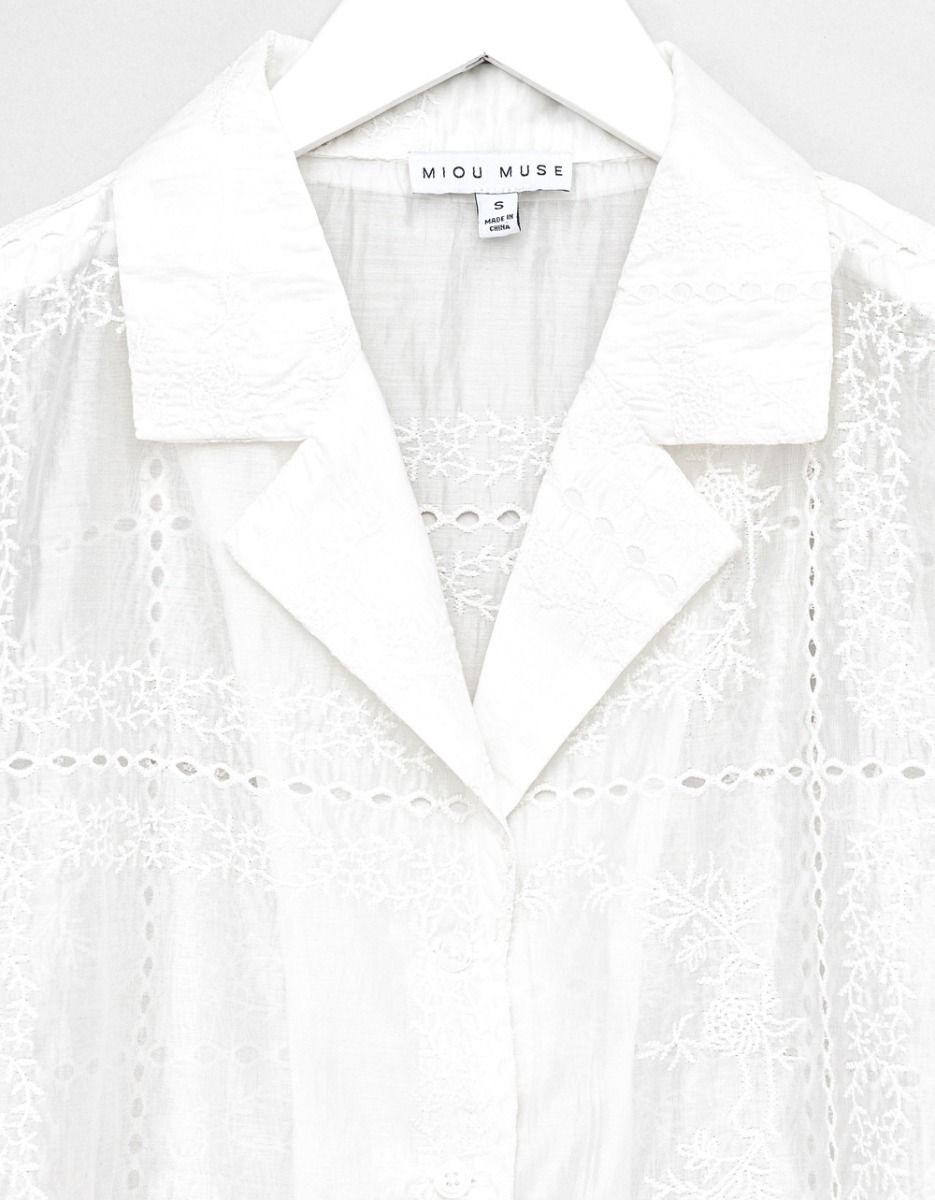Eyelet Button Shirt_2