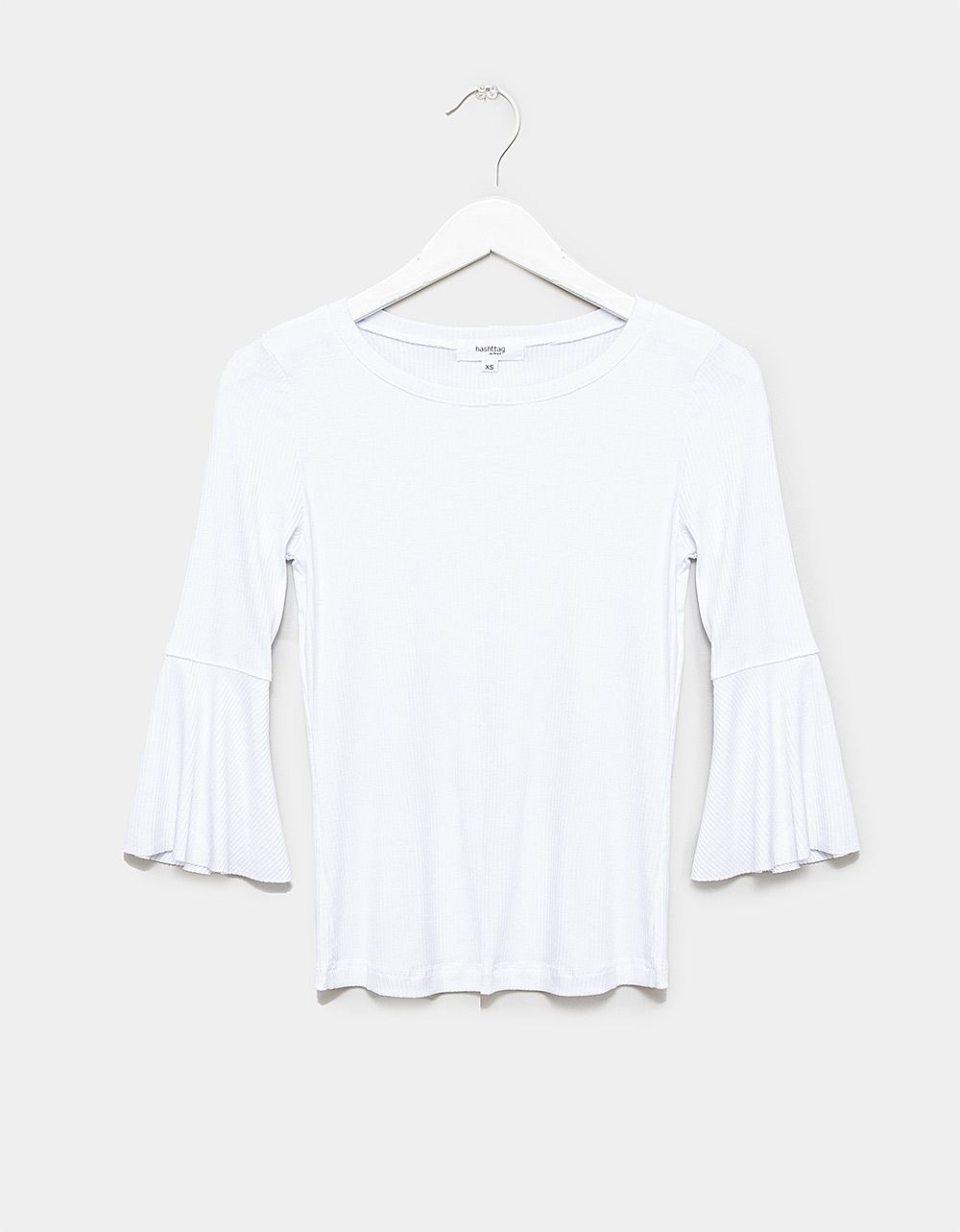 Faye Bell Sleeve Tee in White_0