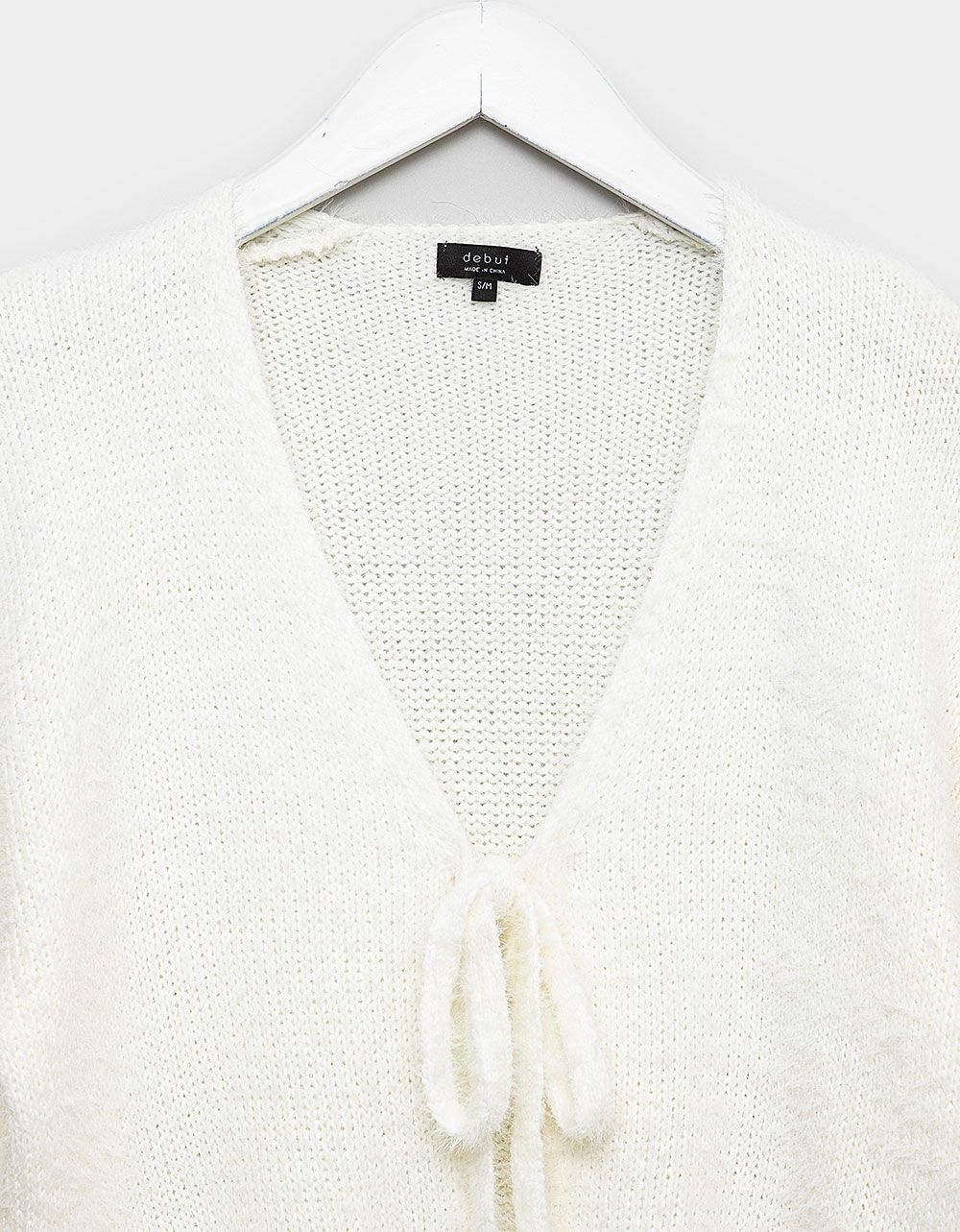 Fete Fuzzy Cardi in Ivory_1