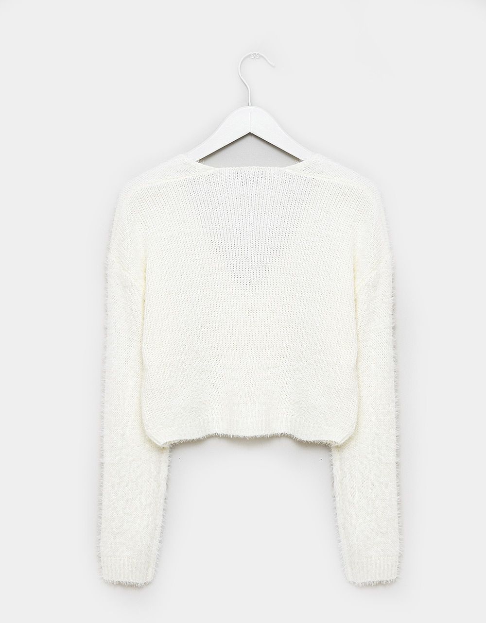 Fete Fuzzy Cardi in Ivory_4
