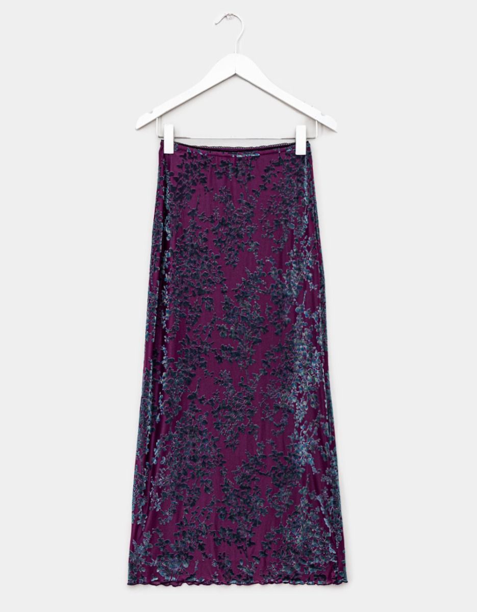 Flocked Floral Maxi_0