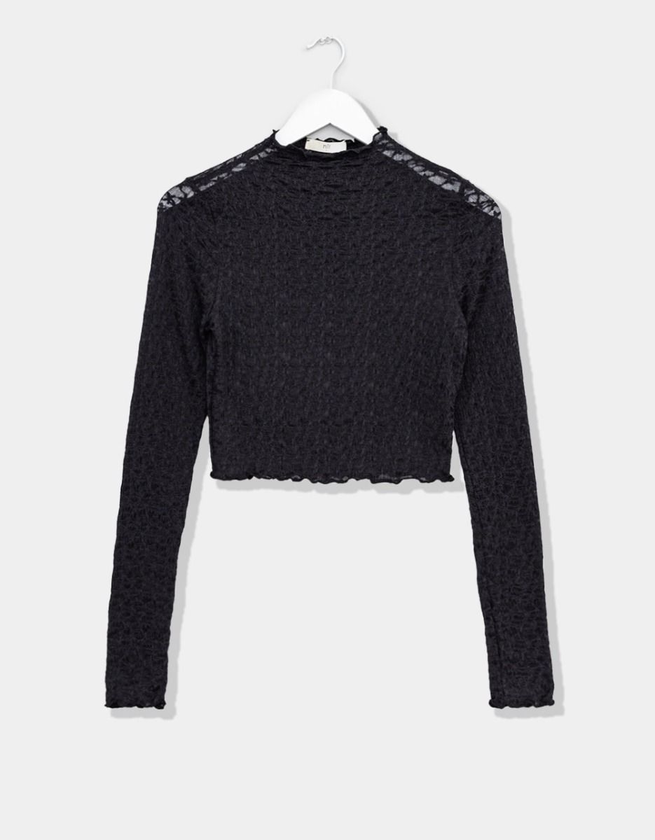 Floral Jacq Top in Black_0