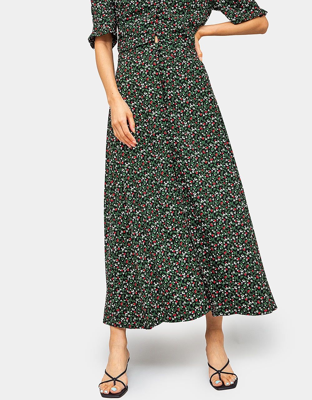 Florencia Button Midi Skirt_4